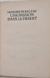Balzac, Une passion dans le desert.