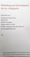 Einladung zur Antiquaria in Ludwigsburg