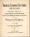 Pedrello, Thomae Ludovici Victoria abulensis. Opera Omnia Ornata A Tomus III.
